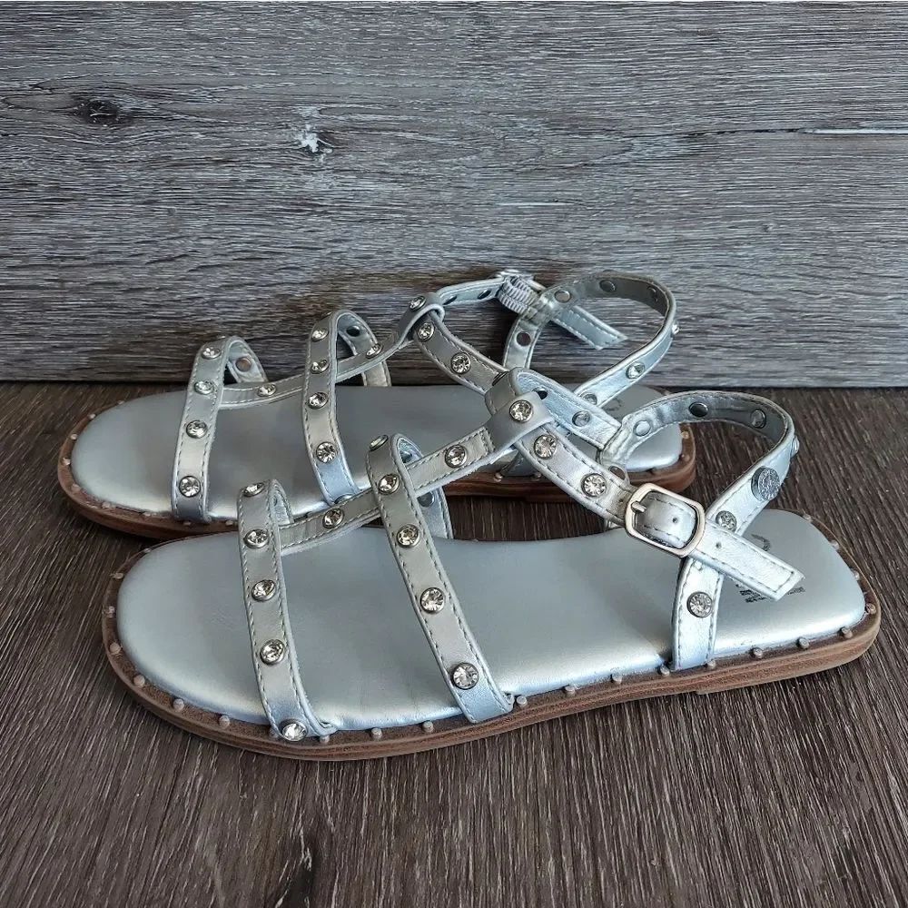 Madden NYC Girls Silver Gladiator Sandal, Size 2